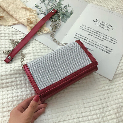 

Chic casual wild chain shoulder bag fashion personality small square bag female 2019 new tide cool contrast color Messenger bag