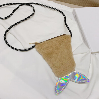 

Tailored Fashion Parent-Child Plush Solid Color Shoulder Bag Messenger Bag Coin Purse