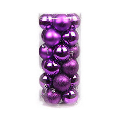 

24x Round Christmas Balls Baubles Xmas Tree Decorations Christmas Ornament Decorative Pendant