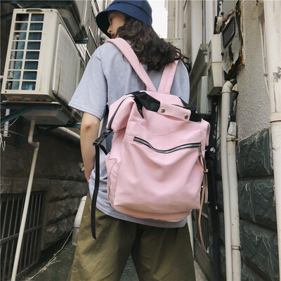 

Initial study of insfeng schoolbag female Korean version high school backpack undergraduates