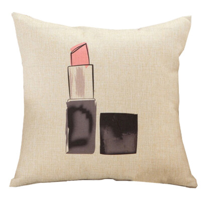 

Gobestart Fashion Cushion Cover Lipstick Perfume Rose Pillow Case Cushion Cover Home Decor