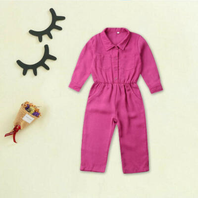 

US Toddler Kids Baby Girls Clothes Romper Jumpsuit Long Sleeve Bodysuit Outfits