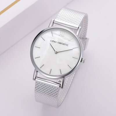

LVPAI Watches For Women Luxury Silver Popular Dial Metal Ladies Bracelet Quartz Clock Ladies Wrist Watch New