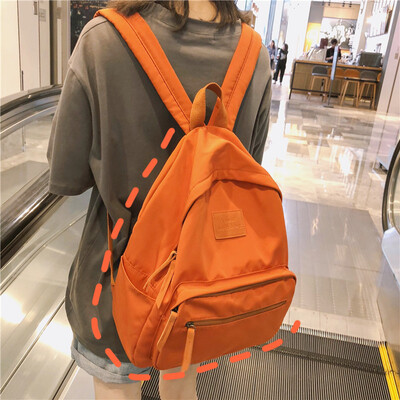 

Junior high school schoolbag female ins wind Korean high school minimalist Mori Hyun-a Kim wind backpack tide card female Joker st