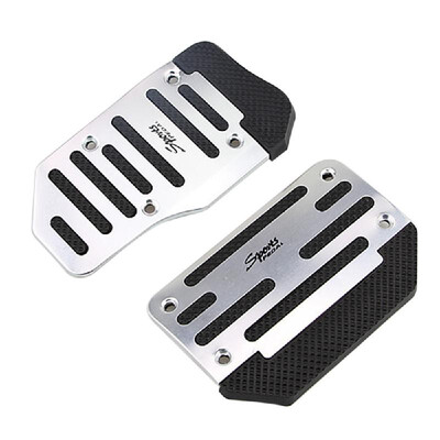 

Silver MT 3pcs Automatic Car Auto Vehicle Non-slip Pedal Foot Treadle Brake Cover Pad Aluminium Alloy