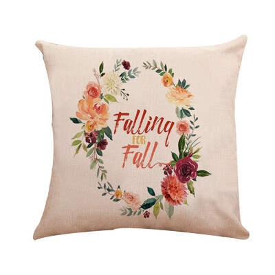 

Tailored Thanksgiving wreath Pattern Cushion Cover Throw Pillow Case Sofa Bed Home Decor