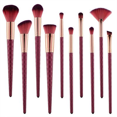 

〖Follure〗10Pcs Professional Cosmetic Makeup Brush Set Eyeshadow Foundation Blush Brushes