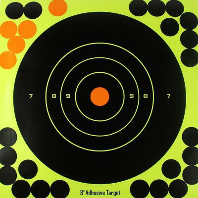 

10 Pack Shooting Targets Glow Shot Reactive Splatter Gun & Rifle 8&quot Paper Target