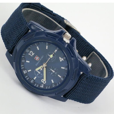 

Fashionable Stylish Army Military Sport Watch Wristwatch for Men with Knitted Weave Strap Band