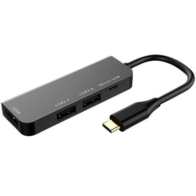 

4 Port HD Converter Type-C to Micro USB USB 30 USB 20 HDMI HUB Adapter