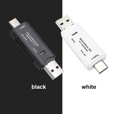 

Type C & Micro USB & USB 3 In 1 OTG Card Reader High-speed USB30 Universal OTG TFSD for Android Computer Extension Headers White