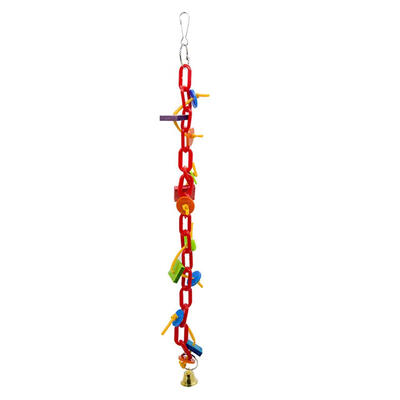 

Bird Toy Hanging Chain Parrot Parakeet Chewing Bite Swing Climb Toys wBell