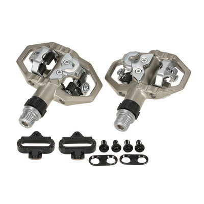 

​Wellgo Sports Casual Touring Mountain Biking Clipless Pedals MTB SPD Clip-in Bicycle Pedals with Cleats Clips