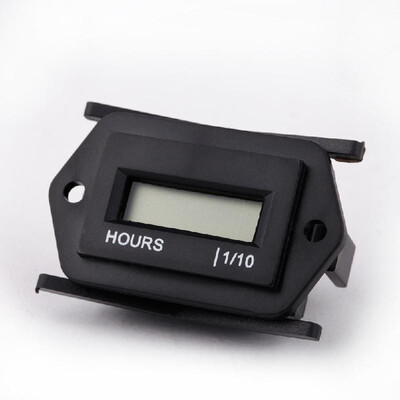 

Snap-In LCD Digital Hour Meter Gauge with Bolts for Mower Tractor