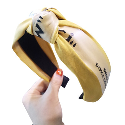 

Kawaii Hairband Women Hair Accessories Cross Knot Fabric Headband Girls Hair Hoop Band Headdress