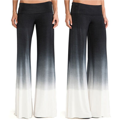 

Hot Women Casual Stretch Pants Wide Leg Long Bohemian Loose Palazzo Trousers
