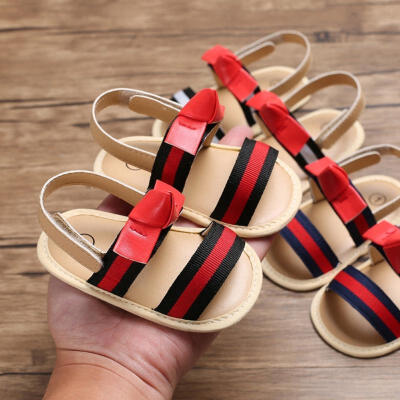 

Newborn Baby Boys And Girls Leather Sandals Toddler Kids Soft Crib Sole Shoes