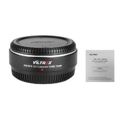 

Viltrox DG-GFX 18mm Automatic Electronic Macro Extension Tube Adapter Ring Support TTL Auto Focus AF AE Mode for GFX Mount Lens fo