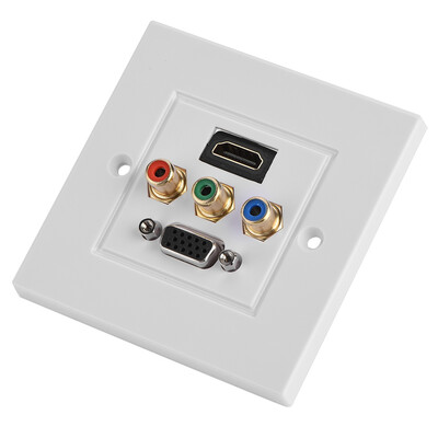 

Greensen HDMI USB VGA 3RCA Three-in-one Integrated Multimedia Wall Panel Audio Video SocketWall Panel Socket Audio Video Socket