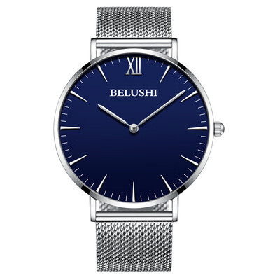 

New ultra-thin mens watch belt waterproof wrist watch student fashion Korean fashion sports quartz watch