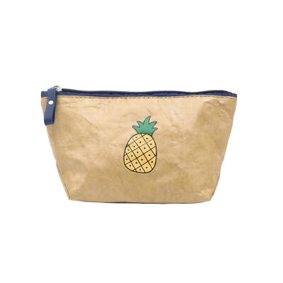 

Portable Travel Makeup Bags Pineapple Print Clutch Women Purse Zip Wallet