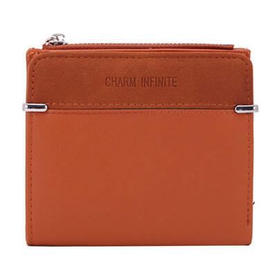 

Women Thin Solid Color Zipper Foldable Short Wallet Purse Cash Card Coin Holder
