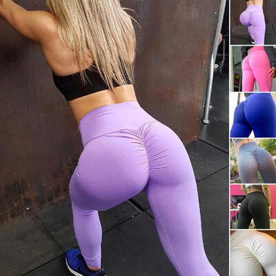

Women Yoga Pants High Waist Compression Leggings Running Gym Scrunch Trousers