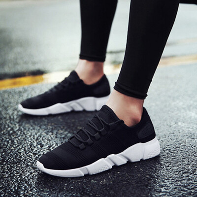 

Puimentiua Men Breathable Sneakers No-slip Vulcanize Shoes Air Mesh Lace Up Wear-resistant Casual running shoes