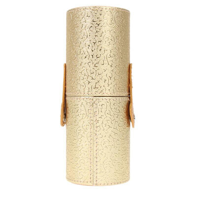 

Leather Cosmetic Case Storage Makeup Bags Organizer Brush Tube Holder Cup