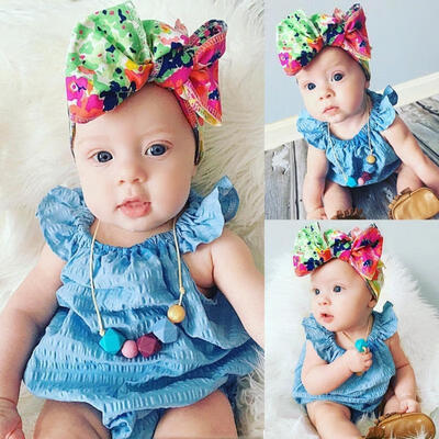 

Summer Infant Baby Girl Cotton Jumpsuit Romper Bodysuit Outfits Sunsuit Clothes
