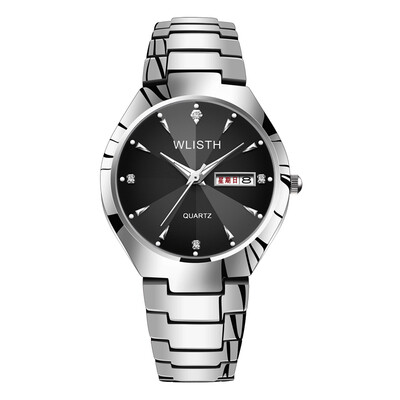 

Womens watches fashion Korean temperament mens watches luminous double calendar trend student quartz watches couples watch women