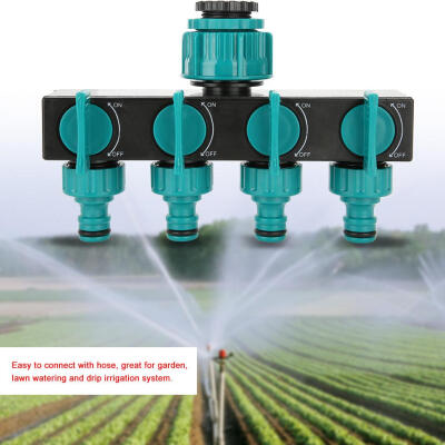 

Greensen 4 Way Garden Irrigation Watering Tap Hose Splitter Connector Adapter with Shut Off Valve