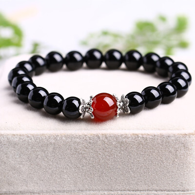 

Fashion black agate bracelet zodiac couple bracelets jewelry