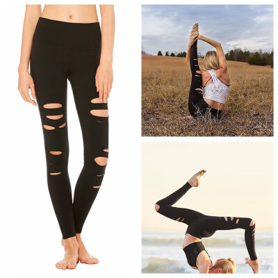 

Women Sport Leggings Hollow Out Fitness Yoga Sports Stretch Workout Training Pants High Elasticity Tights Leggings Trousers