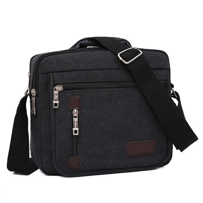 

Men Canvas Messenger Bag High Quality Shoulder Bags Male Business Crossbody School Bags For Teenager T35