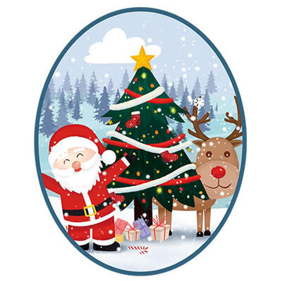 

Christmas Santa Clause Waterproof Bathroom Anti-skid Toilet Floor Sticker