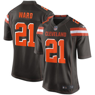 

Youth Football Jersey Cleveland Browns Denzel Ward Brown 2018 Draft First Round Pick 2 Game Jersey