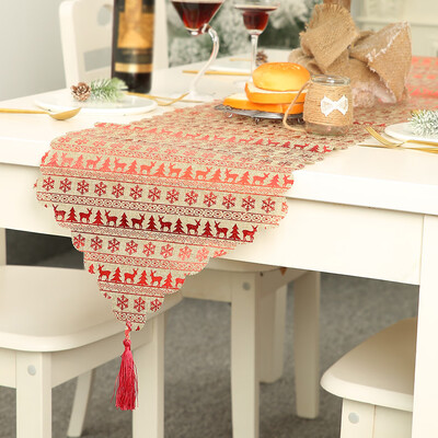 

Christmas Printed Table Runner Tablecloth Cover Home Party Decor 18035cm
