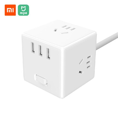 

Xiaomi Mijia Magic Cube Socket Plug Multifunctional USB Charger Power Adapter 6 Ports Socket Converter Outlet Space-saving Socket