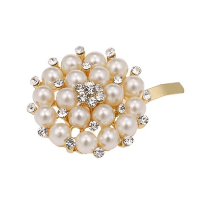 

Woman Metal Hair Clip Pearl Flower Hair Clip Decorative Handmade Flower Hair Pins Hair Styling Accessories
