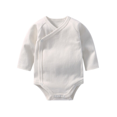 

Summer Baby Boy Girl Solid Single Breasted Romper Infant Short Sleeve Jumpsuit Outfits
