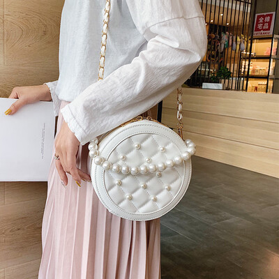 

Senior sense French niche handbags 2019 new fashion small round bag summer small fresh chain Messenger bag