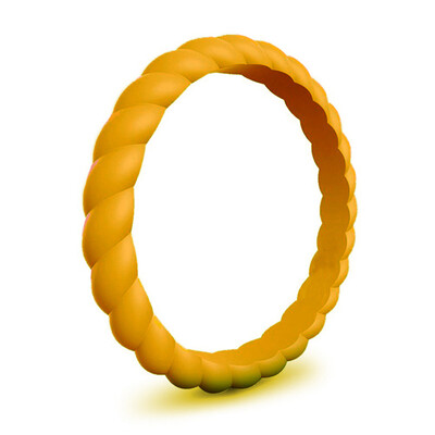 

1Pc Silicone Wedding Ring For Women Thin Braided Rubber Wedding Bands For Men Women Sports Active Fitness Riding Climbing Work