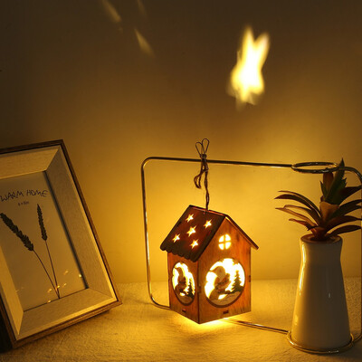 

Siaonvr Small Wooden LED House Lighted Cabin For Party Wedding Decoration Christmas Toy