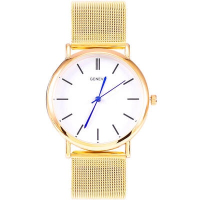 

Hot Sale Metal Mesh Band Watch Minimalist Luxury Women Mens Stainless Steel Quartz Wristwatch Silver Rose Gold Unisex Watches
