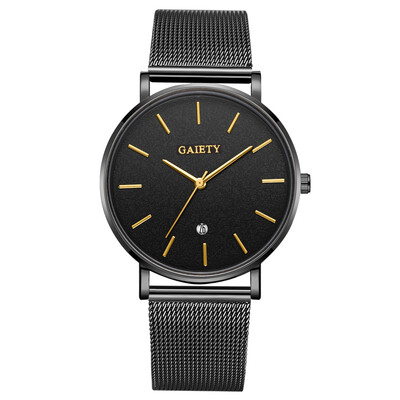 

Gobestart Business Fashion Simple Simple Casual Calendar Net With Strap Mens Watch
