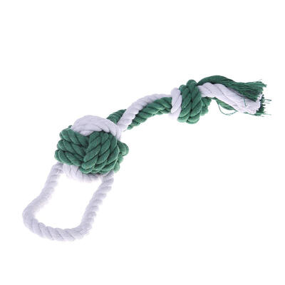 

Tightly Weave Cotton Rope Teeth Bite Ball Pet Dog Chewing Toys with Handle