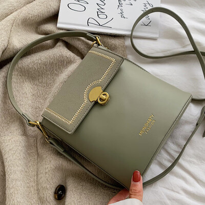 

Summer small fresh bag womens bag 2019 new quality feeling French minority slanted bag 100 bucket bag