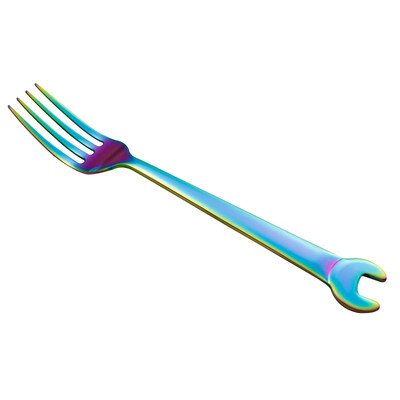 

New Stainless Steel Cutlery Creative Wrench Stainless Steel Knife And Fork Black Gold Plated Fork Spoon Gift Set