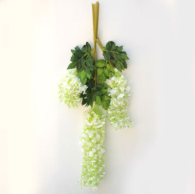 

FUNNYBUNNY Artificial Silk Wisteria Vine Hanging Flower Wedding Decor 6colors